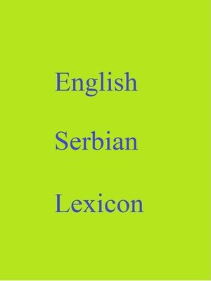 cover image of English Serbian Lexicon